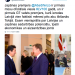 ラトビア共和国クチンスキー首相の日本に対するメッセージ