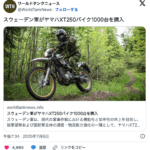 スウェーデン軍が1000台調達した、ヤマハのバイクＸＴ２５０