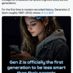 Z世代、人類史上はじめて、世代レベルで知能が低下
