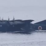 大村、大村高校と縁がある、海上自衛隊の飛行艇USー2、小笠原着水